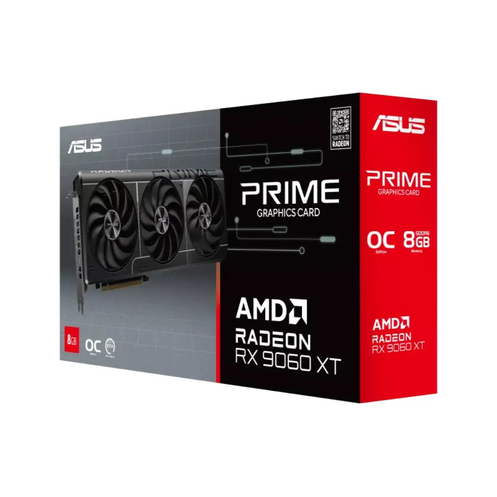 ASUS Prime RX 9060 XT OC Edition 8GB GDDR6 PCIe 5.0 Graphics Card-tpstech.in