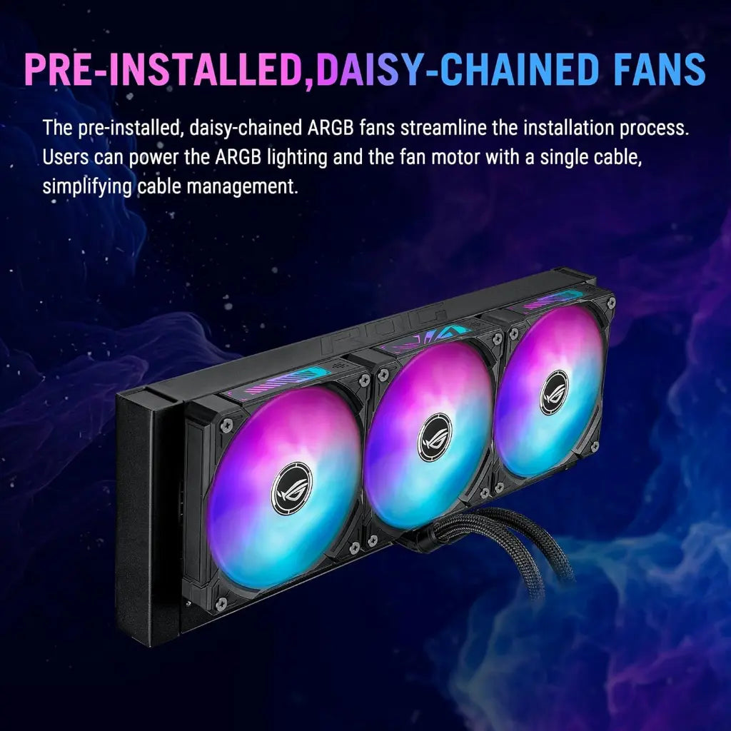 ASUS ROG Ryuo IV SLC 360 ARGB 360mm Liquid CPU Cooler with 6.67 Inch AMOLED Display-tpstech.in