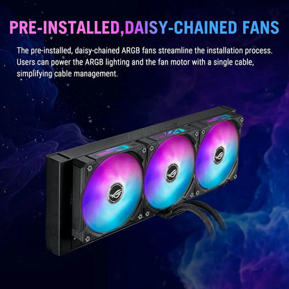 ASUS ROG Ryuo IV SLC 360 ARGB 360mm Liquid CPU Cooler with 6.67 Inch AMOLED Display-tpstech.in