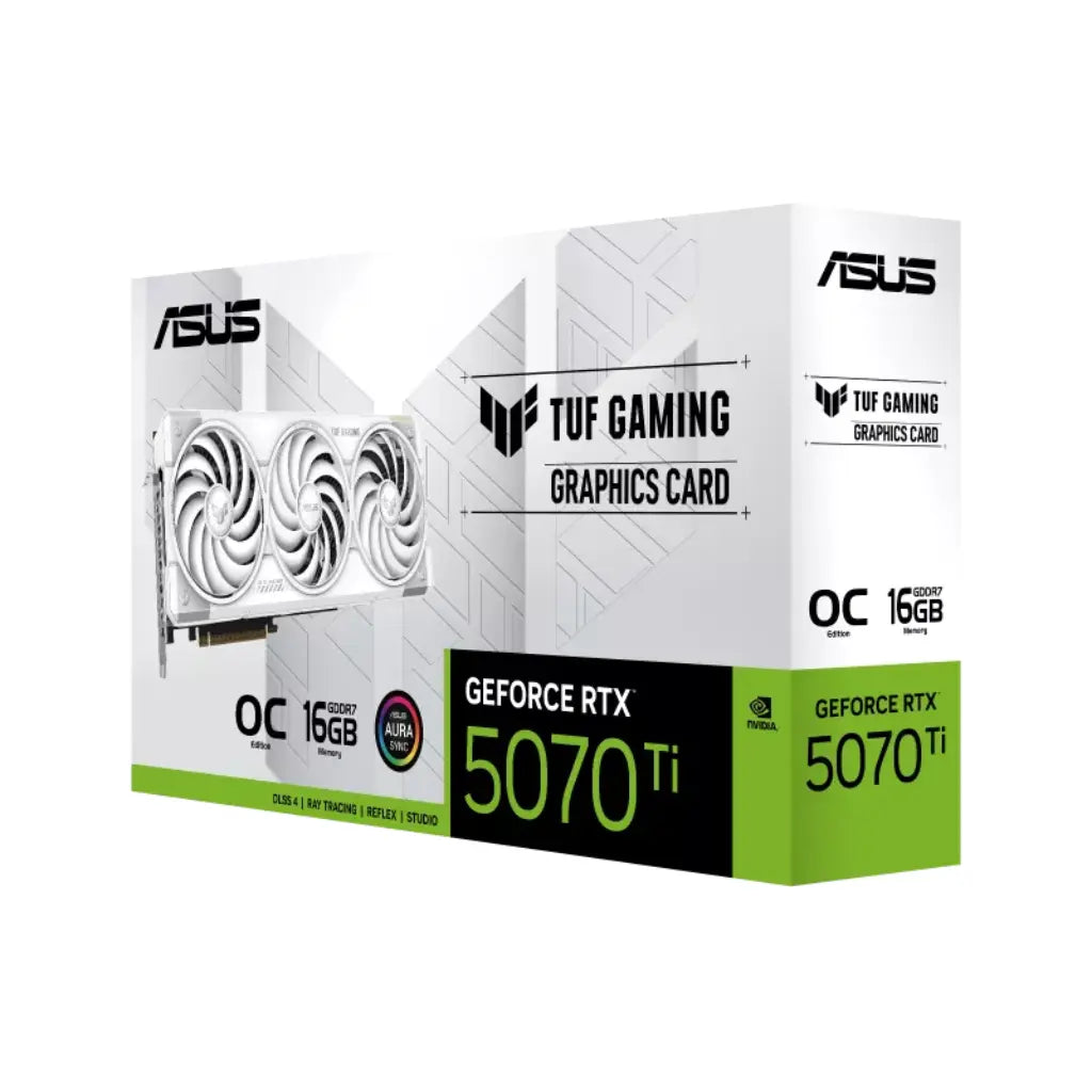 ASUS TUF Gaming GeForce RTX 5070 Ti 16GB GDDR7 White OC Graphics Card-tpstech.in