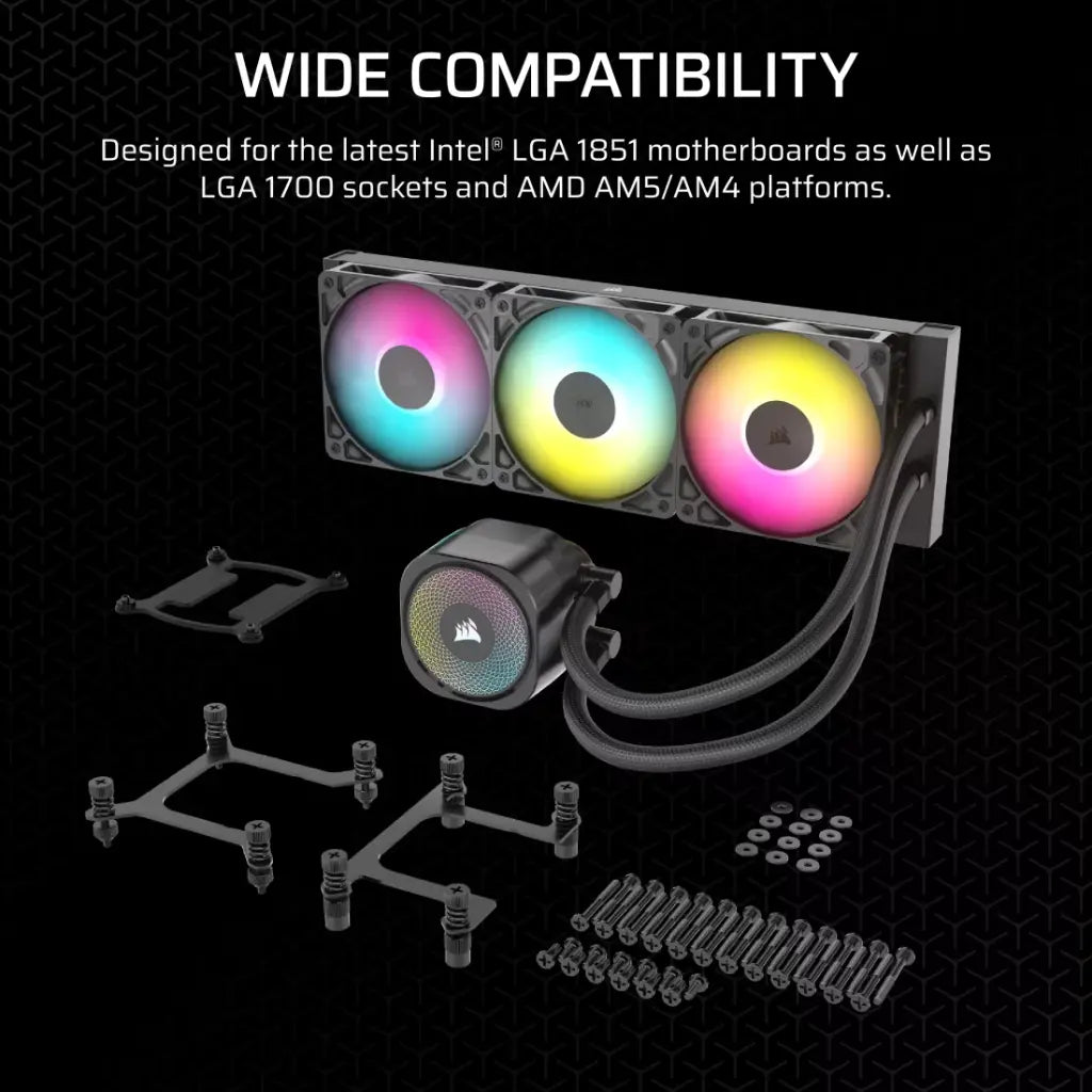 Corsair Nautilus 360 RS ARGB 360mm Liquid CPU Cooler-tpstech.in