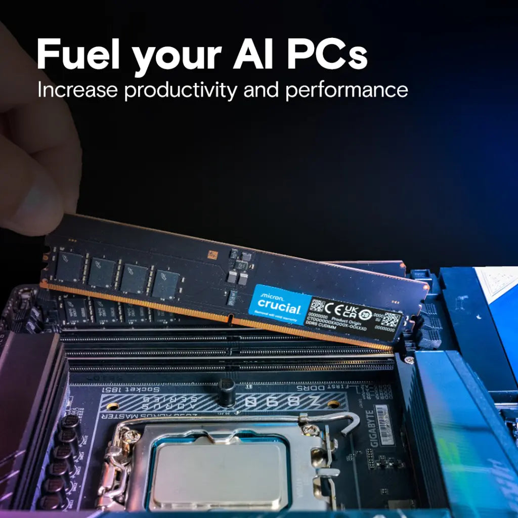 Crucial 128GB (2x64GB) DDR5 RAM 6400MHz CL52 CUDIMM Desktop Memory-tpstech.in