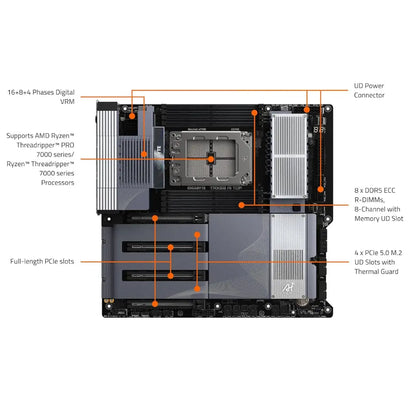 Gigabyte TRX50 AI TOP AMD TRX50 E‑ATX Motherboard for Threadripper PRO 7000-tpstech.in