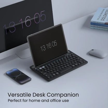 Portronics Bubble Dock POR 2192 Wireless Keyboard with Dual Connectivity Multi Device Pairing with Tablet Holder-tpstech.in