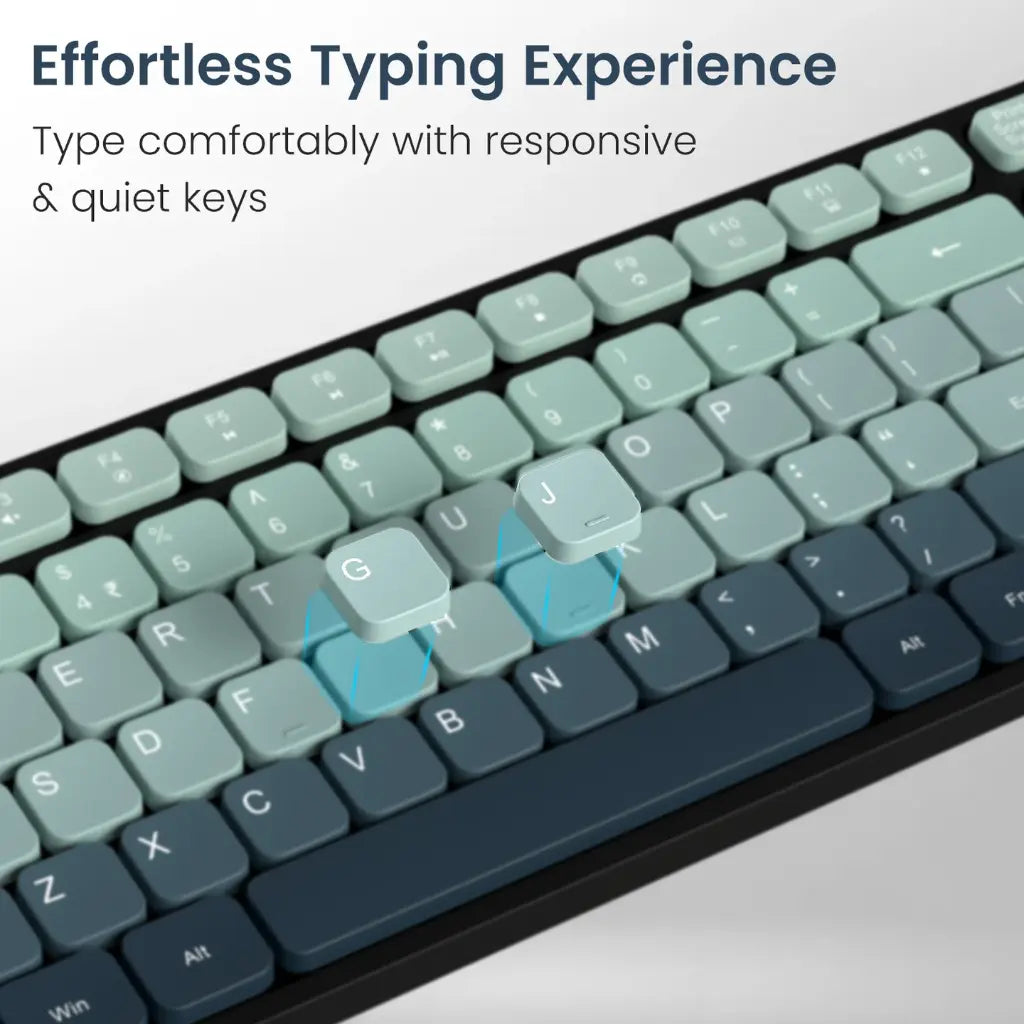 Portronics Key11 Combo POR 2611 Wireless Keyboard and Mouse Set - Grey-tpstech.in