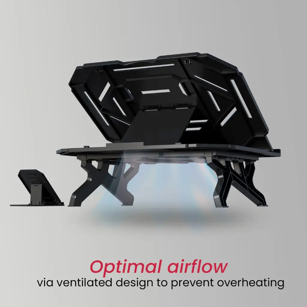 Portronics My Buddy Hexa 33 POR 1924 Laptop Stand with 10 Adjustable Heights & Phone Holder-tpstech.in