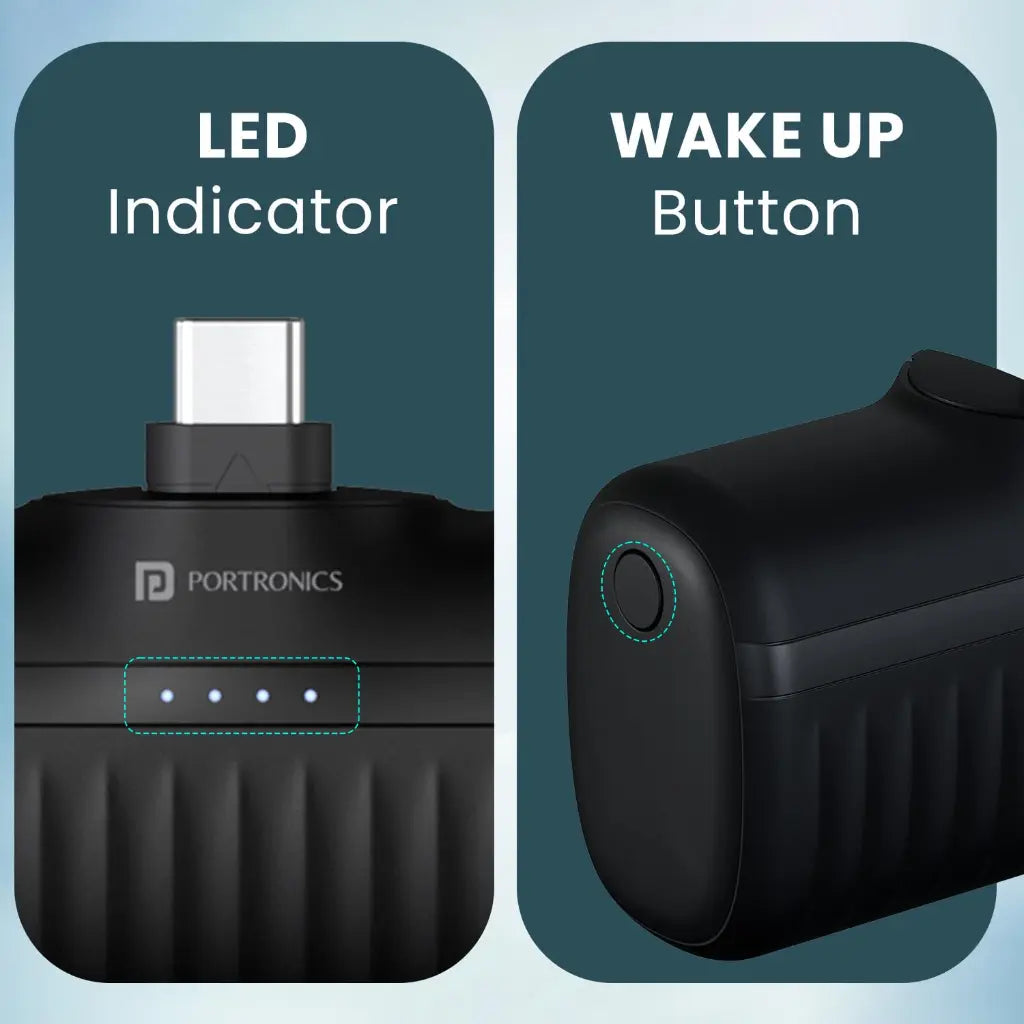 Portronics Power Pebble POR 2262 5000mAh 20W Type C Fast Charging Power Bank-pstech.in