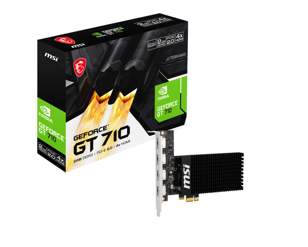 MSI GeForce GT 710 2GB GDDR3 64-Bit 4 HDMI Graphics Card
