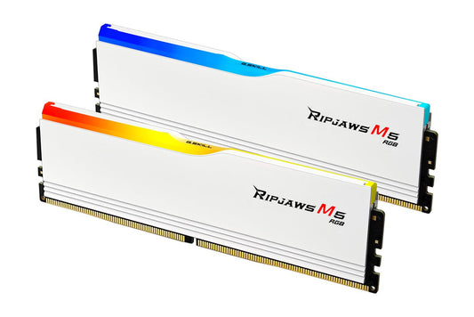 G.Skill Ripjaws M5 RGB 32GB (2x16GB) DDR5 RAM 5200MHz CL40 Desktop Memory - White