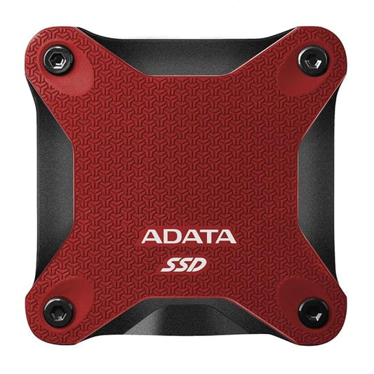 [RePacked] ADATA SD600Q 480GB Military Grade Light Compact Portable External SSD Solid State Drive (Red)