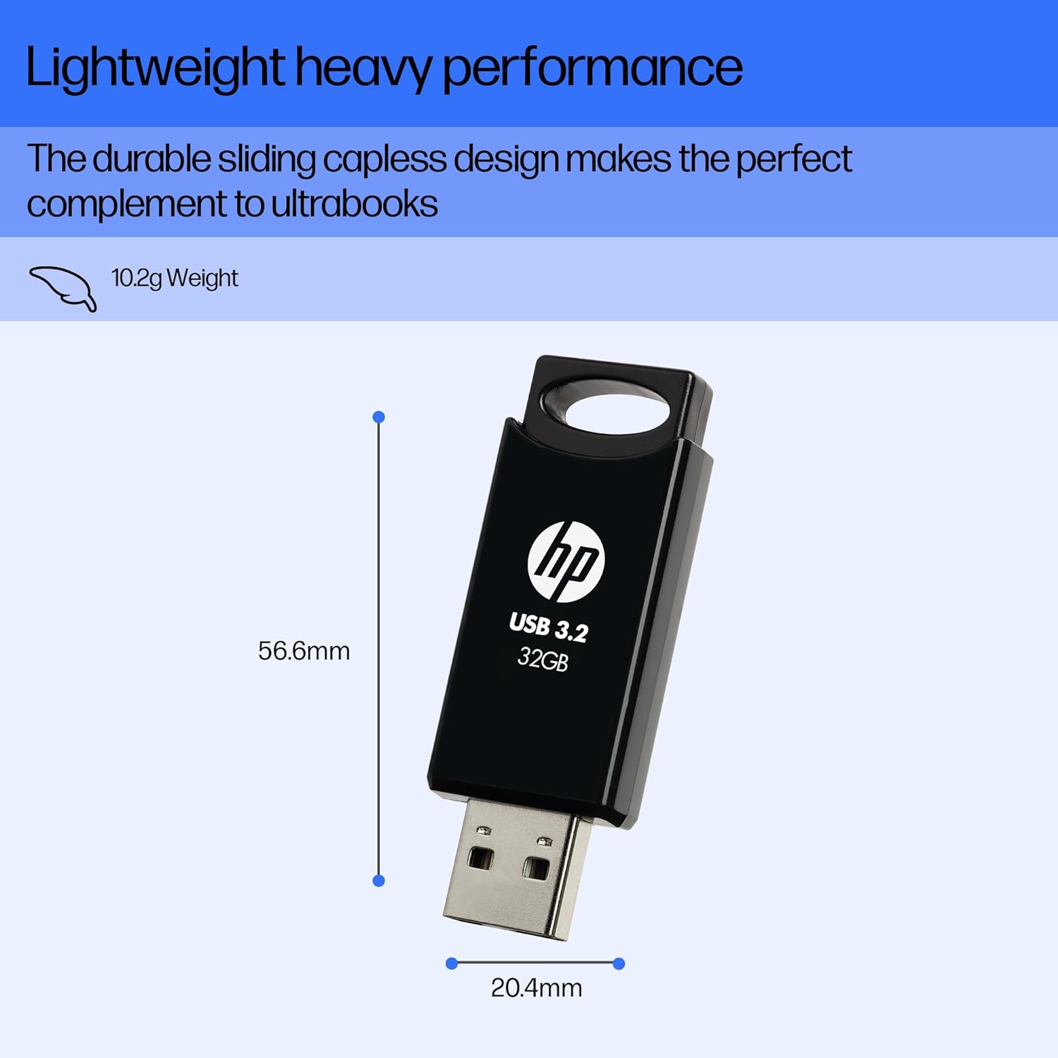 HP 712W 32GB USB Flash Drive-Black – - Main Image