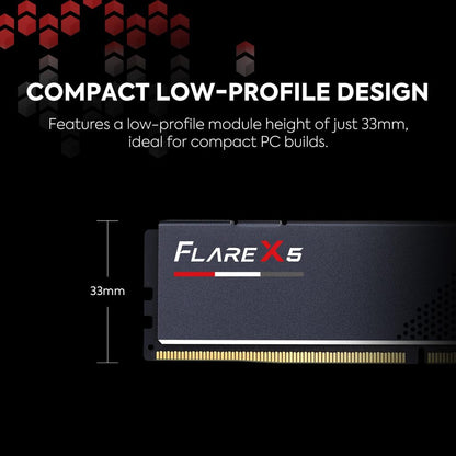 G. SKILL Flare X5 128GB (2 x 64GB) DDR5 RAM 6000MHz CL36 Gaming Workstation Memory