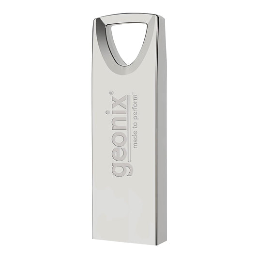 Geonix 128GB USB 2.0 Silver Keyring Design Lightweight Pendrive | 5-Year Warranty
