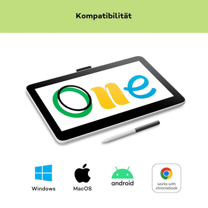 Wacom DTH134W1C One Touch 13.3" 1080p FHD IPS Panel Creative Graphic Tablet with Pen - White