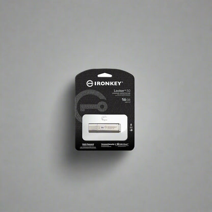 Kingston Ironkey Locker+ 50 16GB Encrypted USB Metal Casing Flash Drive