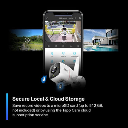 TP-Link ColorPro Tapo C325WB 4MP 2K QHD Weatherproof Outdoor Security Wi-Fi Camera - White