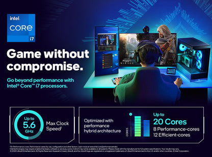 Intel Core i7-14700K 20 Cores 28 Threads 33MB Cache 5.6 GHz LGA 1700 14th Gen RAPTOR LAKE Desktop Processor