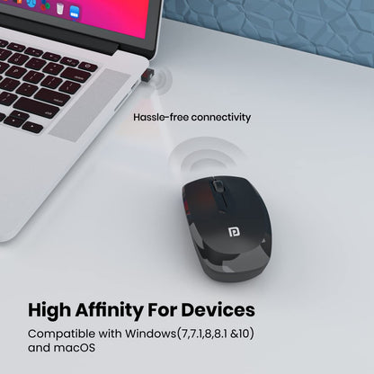 Portronics Toad 25 1200 DPI 2.4 GHz USB Optical Wireless Mouse - Black