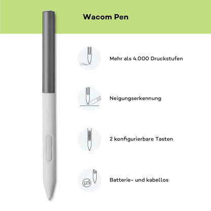 Wacom DTH134W1C One Touch 13.3" 1080p FHD IPS Panel Creative Graphic Tablet with Pen - White