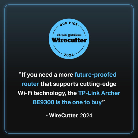 TP-Link Archer BE550 BE9300 Tri-Band Whole Home EasyMesh Wi-Fi 7 Router