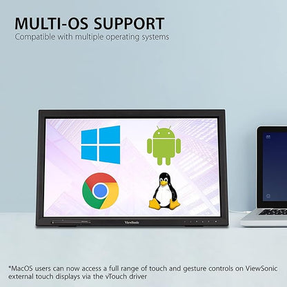 ViewSonic TD2223 22” FHD 75Hz VA Panel IR Touch Screen Monitor with Integrated Speakers