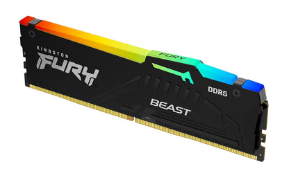 Kingston Fury Beast RGB 16GB DDR5 RAM 5600MHz CL40 UDIMM Desktop Memory - Black