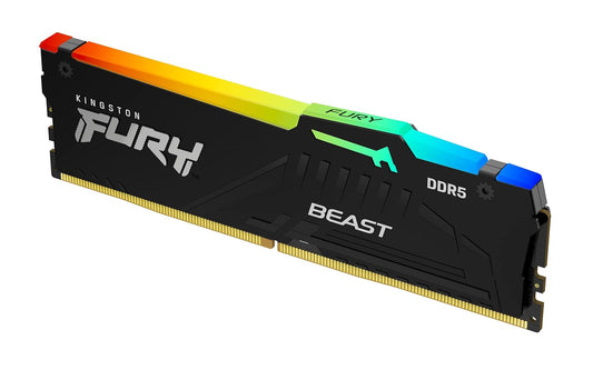 Kingston Fury Beast RGB 16GB DDR5 RAM 5600MHz CL40 UDIMM Desktop Memory - Black