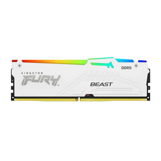 Kingston Fury Beast 32GB DDR5 6000MHz CL30 DIMM RGB XMP Desktop Memory -White