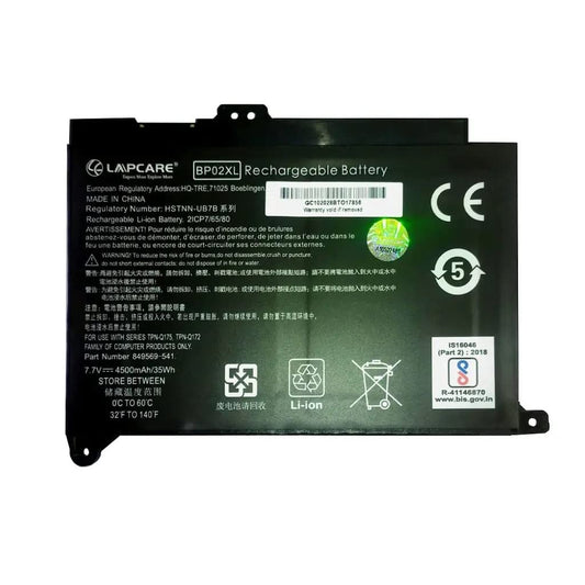 HP BP02XL Compatible Laptop Battery 34.65Whr 4500mAh 7.7V 2 Cell