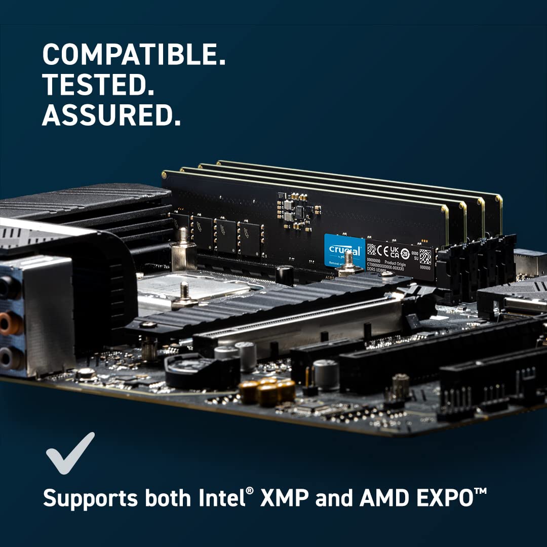 Crucial RAM 32GB Kit 2x16GB DDR5 5600MHz Desktop Memory - tpstech.in
