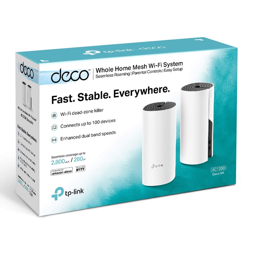 TP-Link AC1200 Deco M4 Dual-Band Whole Home Mesh Wi-Fi System - 2 Pack