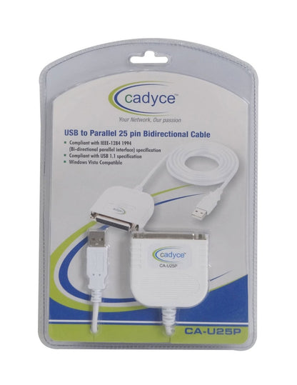 Cadyce CA-U25P USB to Parallel 25 Pin Bidirectional Cable