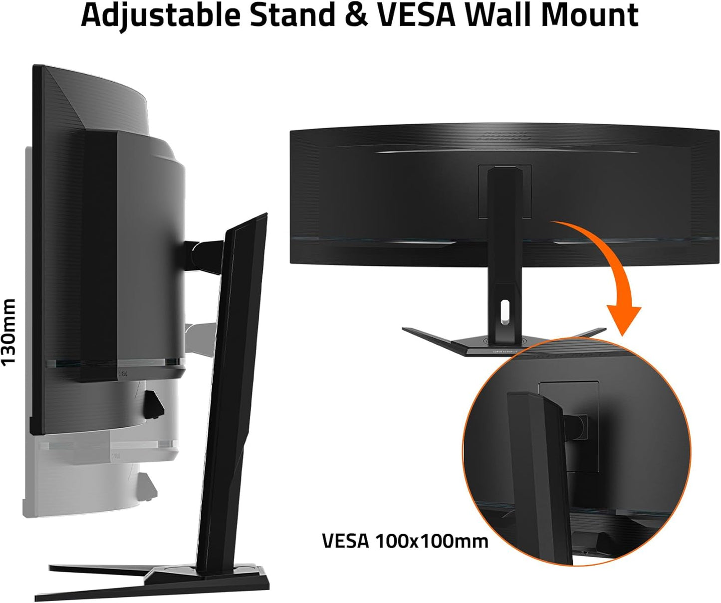 GIGABYTE AORUS CO49DQ 49" 144Hz 1440p DQHD HDR OLED Ultrawide Curved Gaming Monitor with Dual Speakers - Black