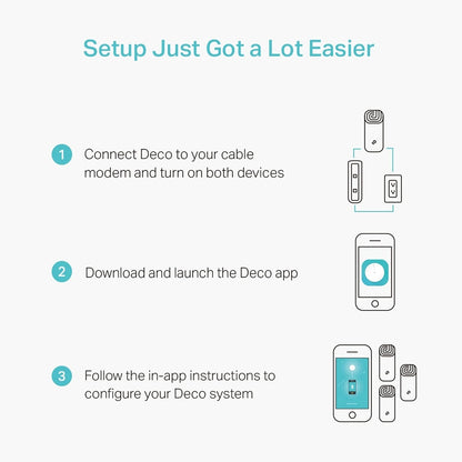 TP-Link AC1200 Deco M4 Dual-Band Whole Home Mesh Wi-Fi System - 3 Pack