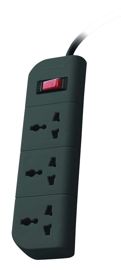 Belkin Economy Series 3-Socket Surge Protector Universal Socket - Grey