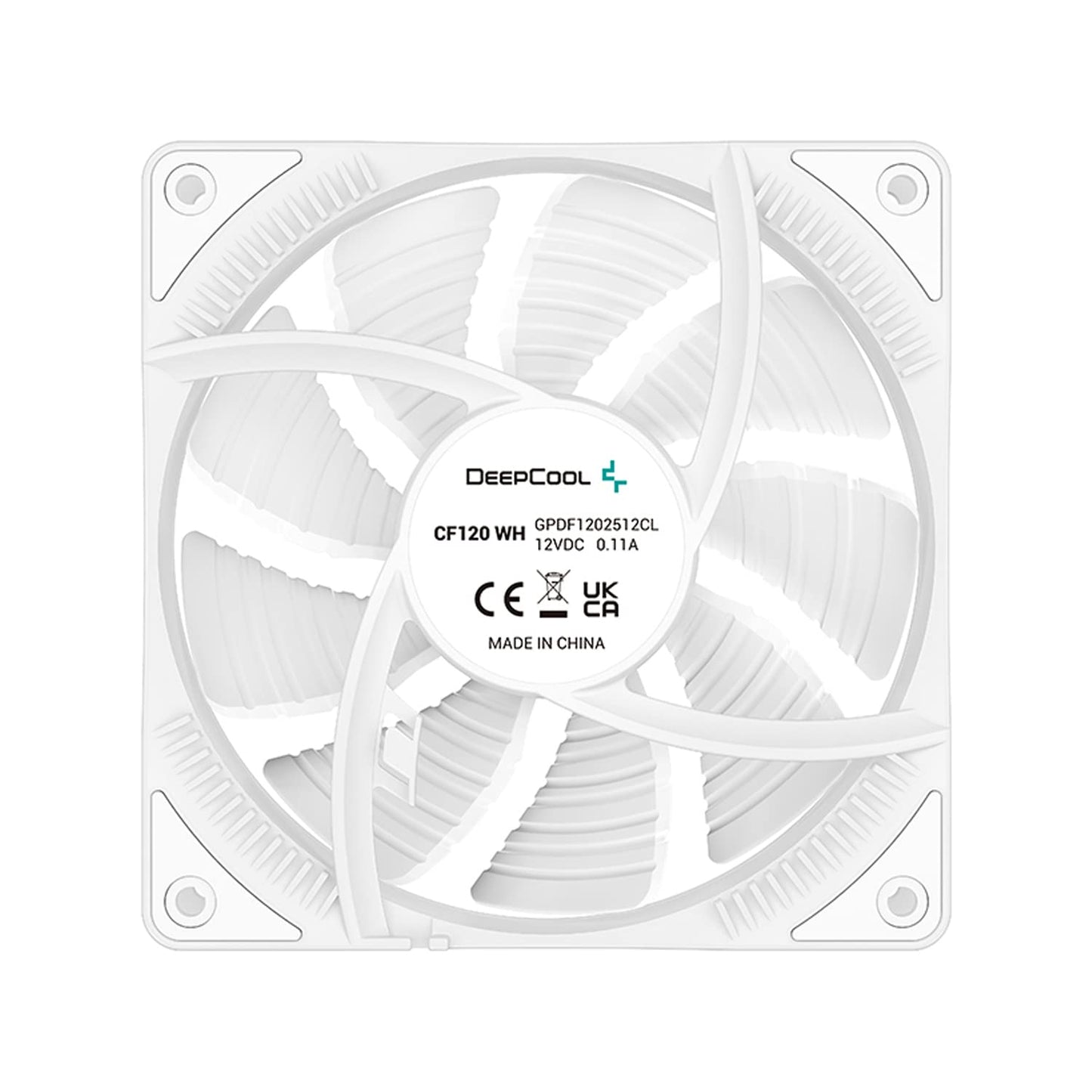 Deepcool CF120 WH MB Controlled 120mm ARGB LED Case Fan/Cooler - White