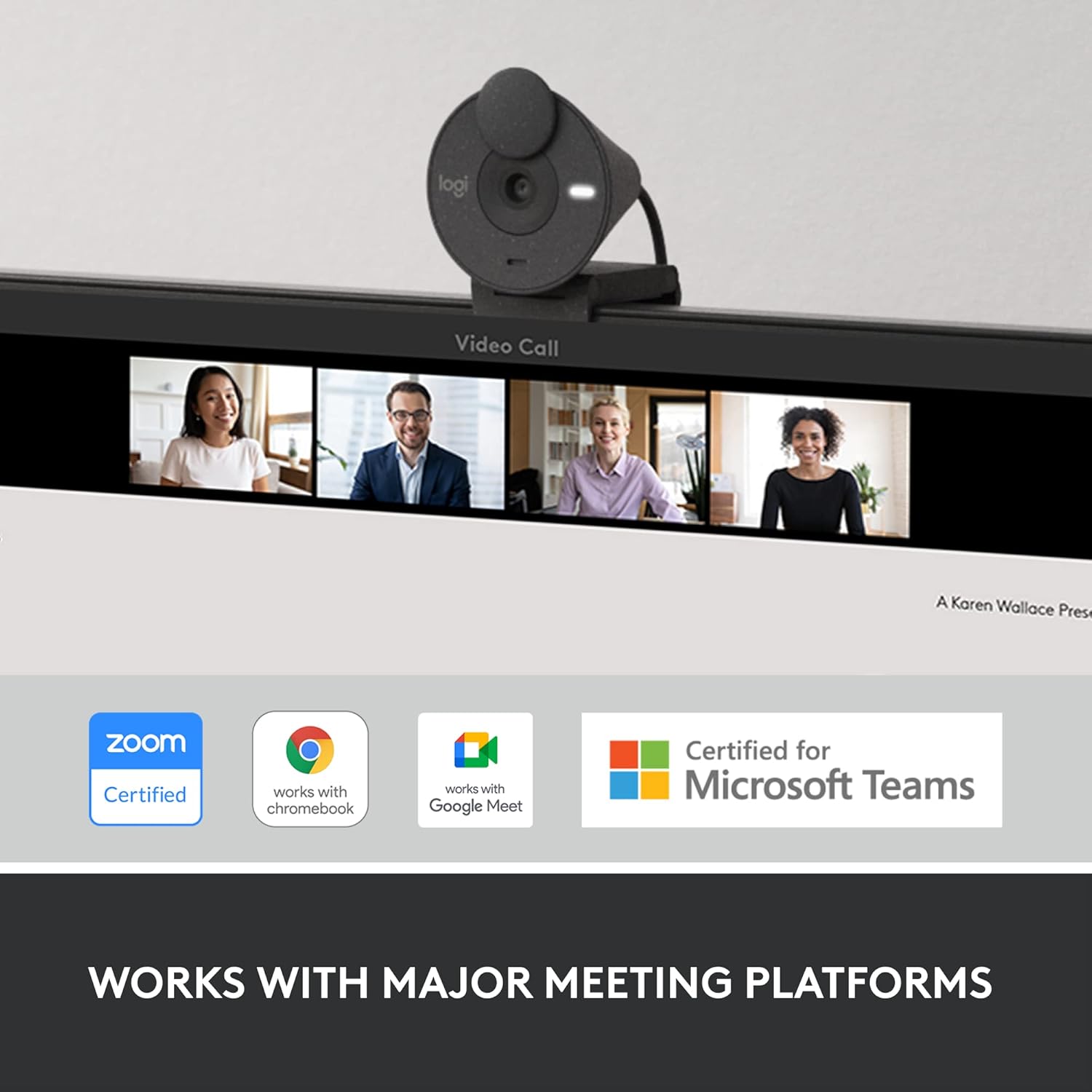 Logitech BRIO 300 FHD USB Type-C Graphite Webcam description image 12