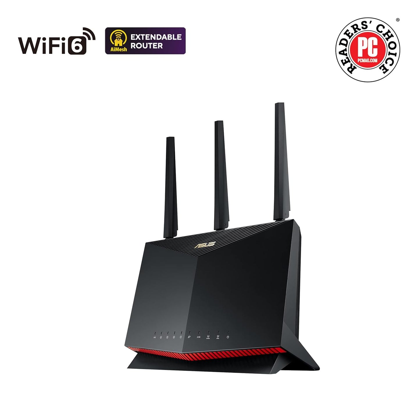 ASUS AX5700 RT-AX86U Pro Dual Band AiMesh WiFi 6 Extendable Gaming Router - Black
