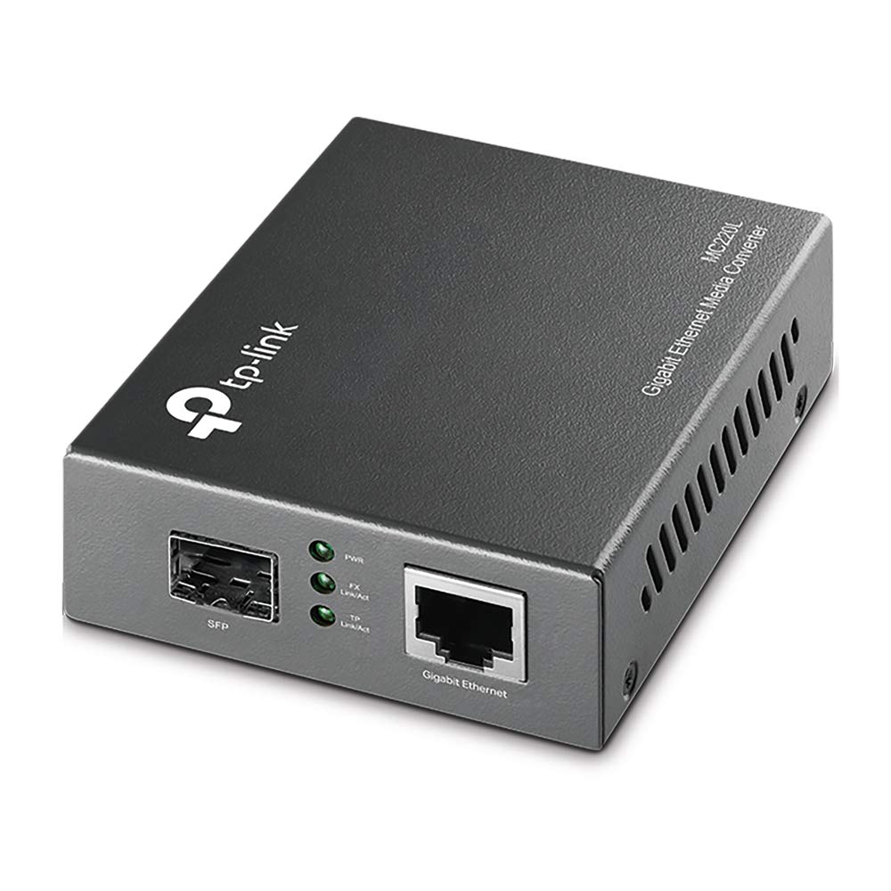 TP-Link Omada MC220L 1000BASE-T Gigabit SFP to RJ45 Ethernet Media Converter