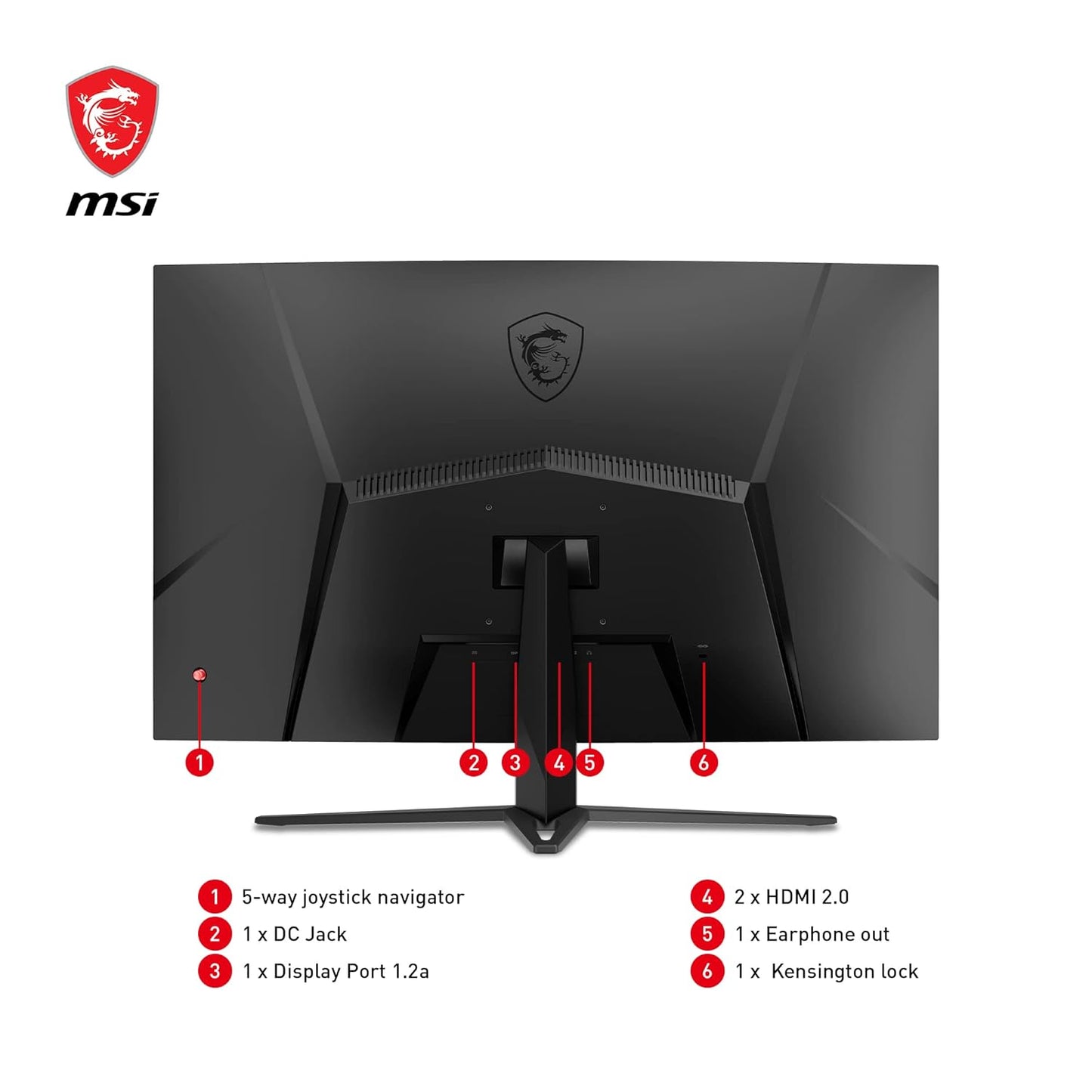 MSI G32C4X 32" FHD 250Hz 1ms VA AMD Freesync Curved Gaming Monitor