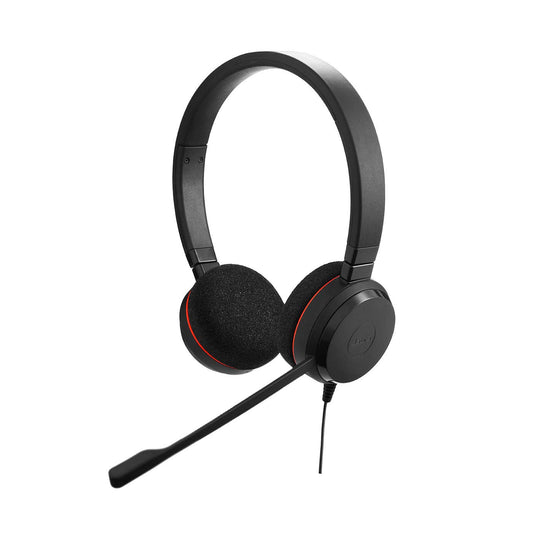Jabra Evolve 20 MS USB-A Professional Wired Stereo Headset with Ultimate Noise Cancellation Mic - Black