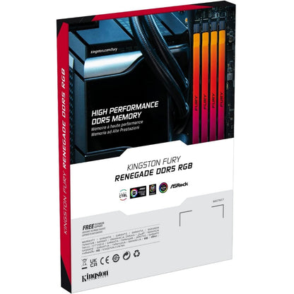 Kingston Fury Renegade RGB 48GB (2x24GB) DDR5 7200MHz CL38 DIMM Desktop Gaming Memory - Black