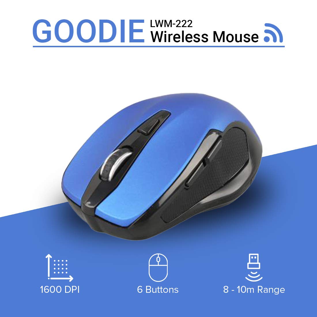 [RePacked] Lapcare LWM-222 Goodie Wireless Mouse with 1600DPI and 6 Buttons