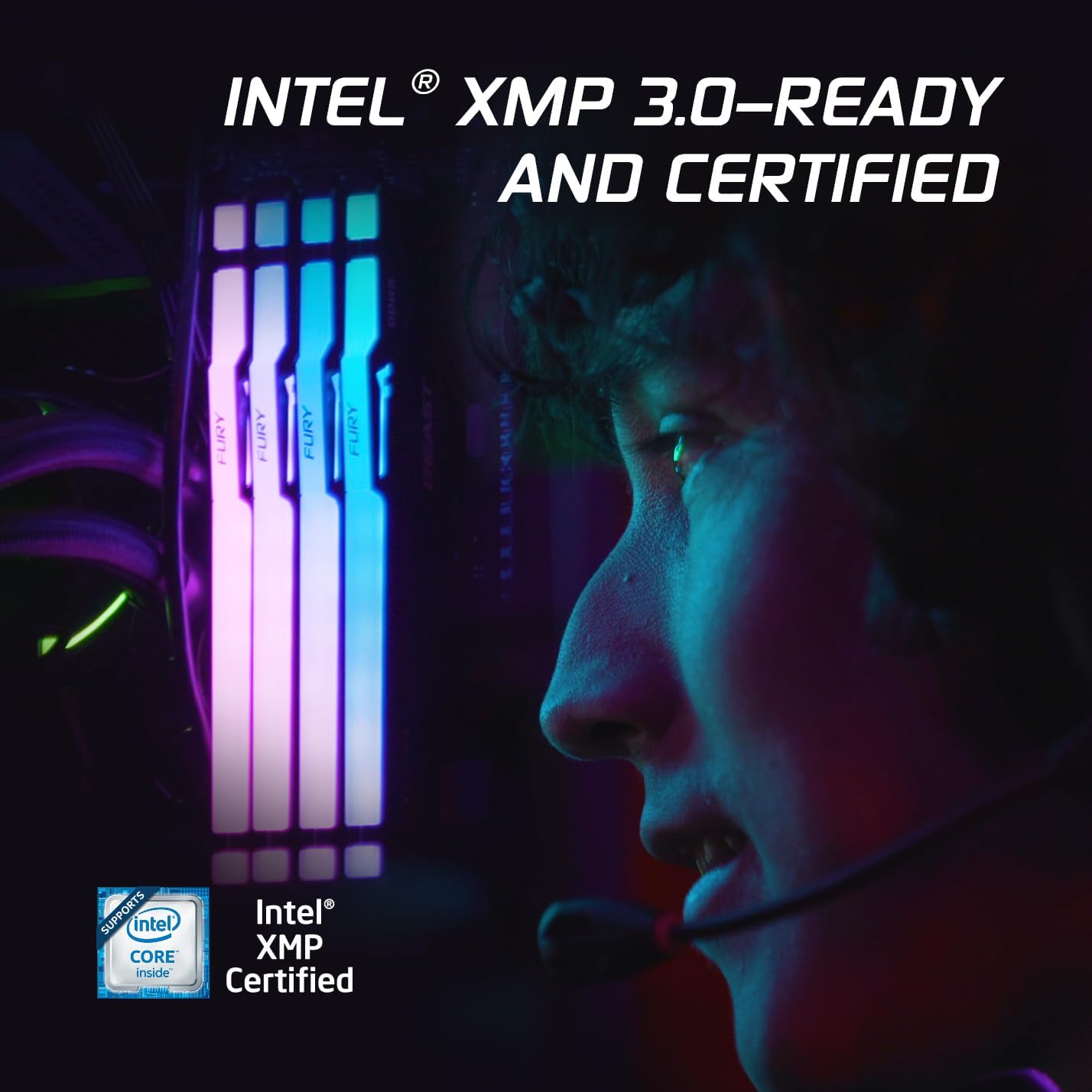 Kingston Fury Beast 16GB DDR5 6000MHz CL36 RGB Gaming Desktop Memory - Black