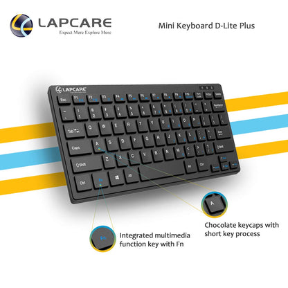 [RePacked] Lapcare LAP-56 Mini Slim D-Lite Plus Wired Keyboard with three Indicators