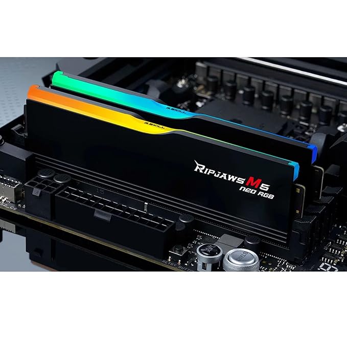 G.Skill Ripjaws M5 Neo RGB (AMD Expo) 32GB (2 x 16GB) DDR5 6000 MHz CL36 Desktop Memory