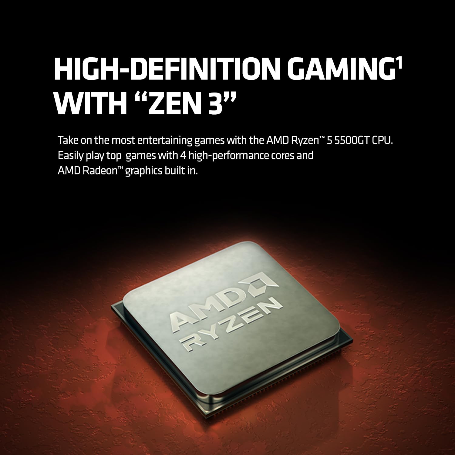 AMD Ryzen 5 5500GT 6 Cores 3.6GHz AM4 Desktop Processor - tpstech.in