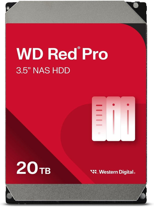 Western Digital WD Red Pro 20TB 3.5" SATA 7200RPM NAS Internal Hard Disk Drive