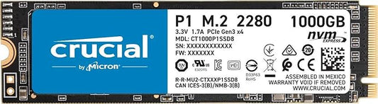 [RePacked] Crucial P1 1TB 3D NAND NVMe PCIe M.2 SSD