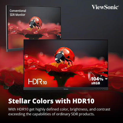 ViewSonic VX2762U-4K 27" 60Hz HDR10 4K UHD IPS HDR10 USB Type-C Monitor with Speakers